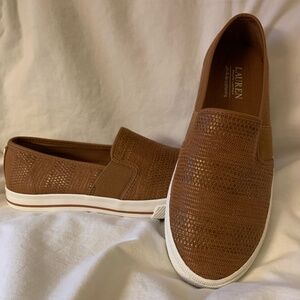 Lauren Ralph Lauren tan 'Jinny Slip-On Sneakers'